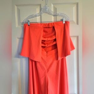 Do + Be Salmon Strapless Jumpsuit Medium NWT
